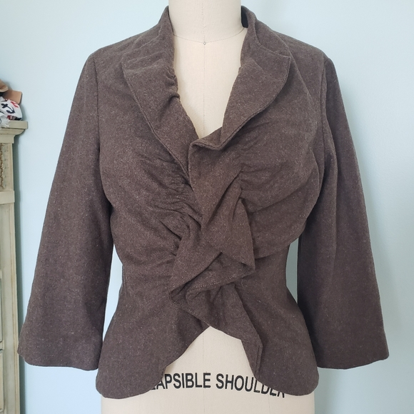 Tabitha Brown Wool Blend Blazer Jacket, 4 - Picture 7 of 9